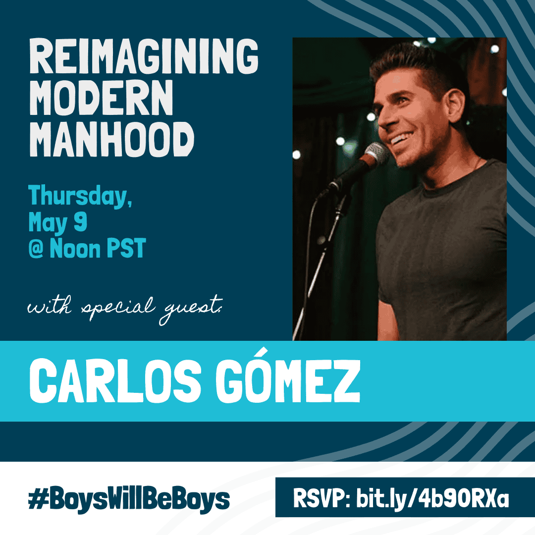 Reimagining Modern Manhood with Carlos Andrés Gómez interview graphic