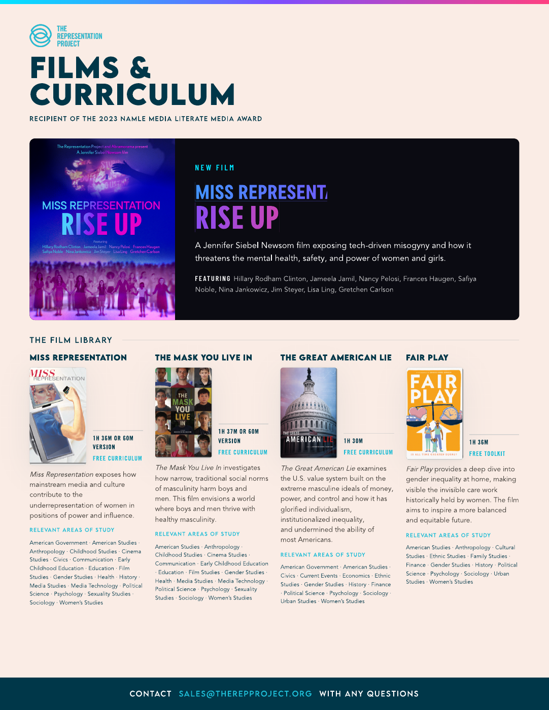 The Representation Project 2026 film flyer
